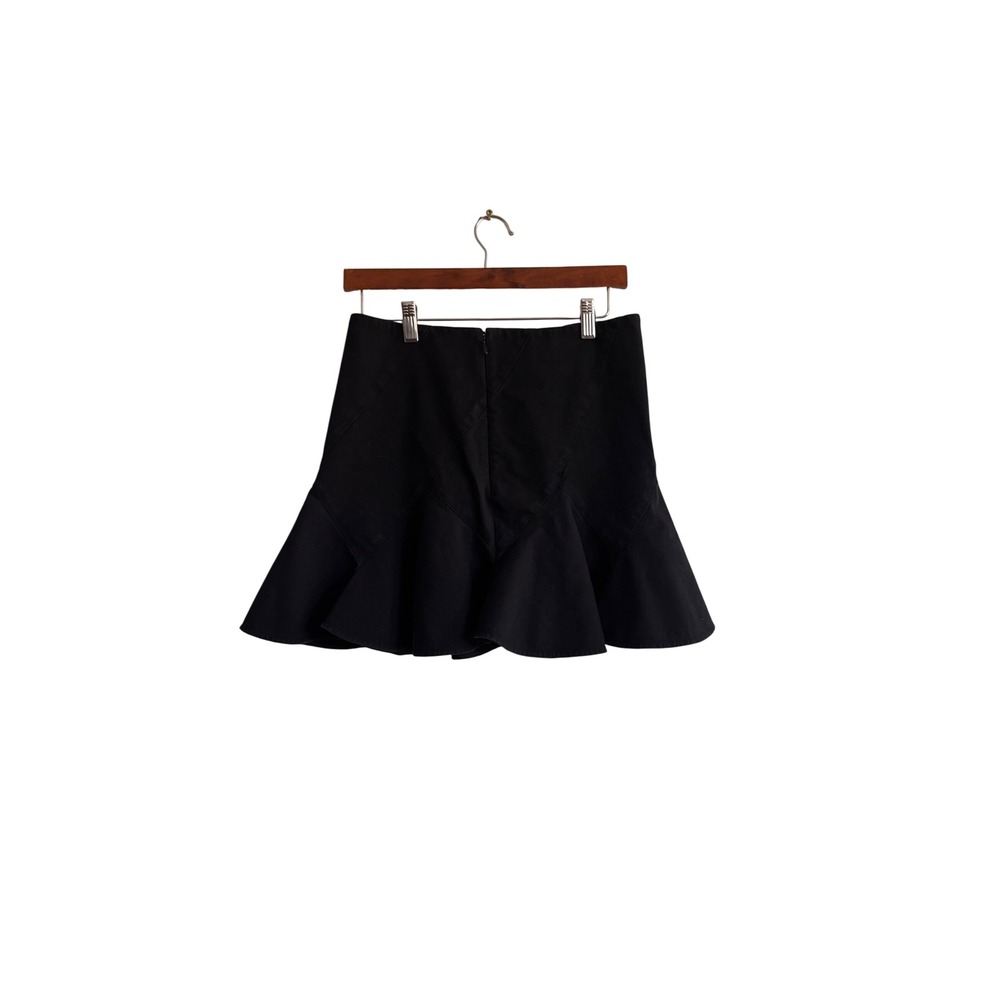 Derek Lam 10 Crosby Black Lace Up Flared Mini Skirt Size 4 - Picture 5 of 5